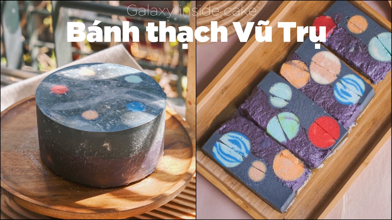 Bánh Thạch Vũ Trụ Galaxy Inside Jelly Cake